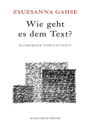 cover image of Wie geht es dem Text?